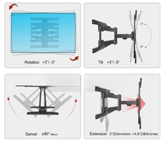 Giá treo Tivi xoay đa năng North Bayou NB-P6 từ 40 inch - 80 inch chính Hãng