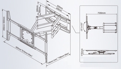 Giá treo Tivi xoay đa năng  NB-SP5 từ 75 inch - 100 inch chính Hãng