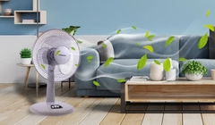 Quạt bàn Nanoco NTF1209G (màu xám, 30W, bạc đạn)