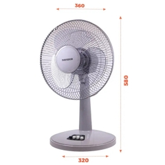 Quạt bàn Nanoco NTF1209G (màu xám, 30W, bạc đạn)