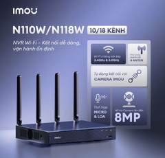 Đầu ghi hình IMOU NVR-N118W-8A0E (Wifi 18 kênh)