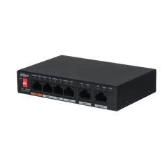 Switch PoE DAHUA DH-PFS3006-4ET-60 (4 PoE, 2 uplink, 60W)