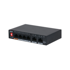 Switch PoE DAHUA DH-PFS3006-4GT-60 (4 PoE Gigabit, 2 uplink Gigabit, 60W)
