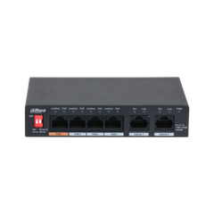 Switch PoE DAHUA DH-PFS3006-4GT-60 (4 PoE Gigabit, 2 uplink Gigabit, 60W)