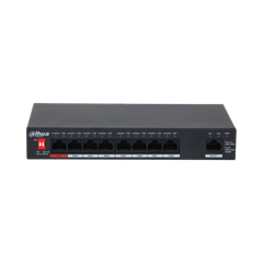 Switch PoE DAHUA DH-PFS3009-8ET1GT-96 (8 PoE, 1 uplink Gigabit, 96W)