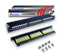 Thanh đấu nối Patch Panel 24 cổng Cat5 STP 1U PicoLink PL-S1U24-C5