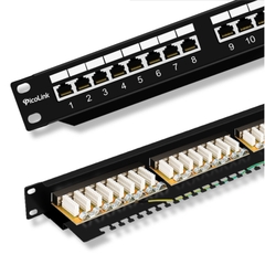 Thanh đấu nối Patch Panel 24 cổng Cat5 STP 1U PicoLink PL-S1U24-C5