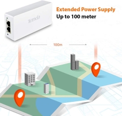 Bộ cấp nguồn POE 1 cổng Tenda PoE1500S Gigabit 15.4W