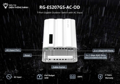 Switch PoE Ruijie ngoài trời RG-ES207GS-AC-OD (4 PoE GE, 1 uplink GE, 2 SFP, 60W, nguồn AC)