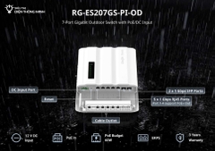 Switch PoE Ruijie ngoài trời RG-ES207GS-PI-OD (4 PoE GE, 1 uplink GE, 2 SFP, 60W, nguồn DC/POE)