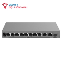 Switch PoE Ruijie RG-ES211GS-P (8 PoE Gigabit, 2 uplink Gigabit, 1 SFP, 120W)