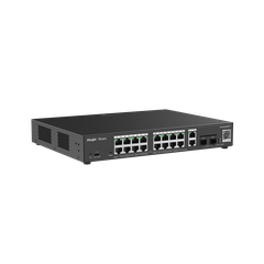 Switch PoE Ruijie RG-ES220GS-LP (16 PoE Gigabit, 2 uplink Gigabit, 2SFP, 130W)