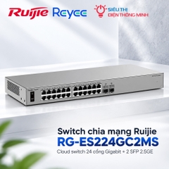 Switch chia mạng Ruijie RG-ES224GC2MS (Cloud switch 24 cổng Gigabit + 2 SFP 2.5GE)