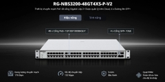 Switch PoE Ruijie RG-NBS3200-48GT4XS-P-V2 (48 cổng Gigabit PoE+, 4 cổng SFP+ 10G)
