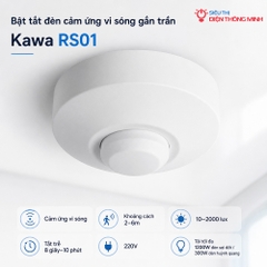 Bật tắt đèn cảm ứng vi sóng gắn trần Kawa RS01