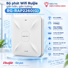 Bộ phát Wifi Ruijie gắn trần, gắn tường RG-RAP2260(G) (Wifi 6, 1775Mbps, 2 Lan Gigabit)
