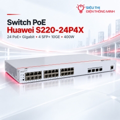 Switch PoE Huawei S220-24P4X (24 PoE+ Gigabit, 4 SFP 10GE, 400W)