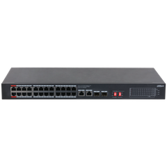 Switch PoE DAHUA DH-S3228-24GT-240 (24 PoE Gigabit, 2 uplink Gigabit, 2 SFP, 240W)