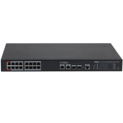 Switch PoE DAHUA DH-S4220-16GT-240 (16 PoE Gigabit, 2 uplink Gigabit, 2 SFP, 240W)