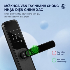 Khóa cửa điện tử TADOLock TDL68 (Vân tay, Thẻ từ, Mật mã, Khóa cơ, APP)