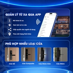 Khóa cửa điện tử TADOLock TDL68 (Vân tay, Thẻ từ, Mật mã, Khóa cơ, APP)