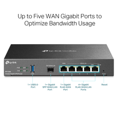 Modem Router TP-LINK OMADA cân bằng tải TL-ER7206 (5 WAN, 200 user)