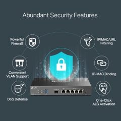Modem Router TP-LINK OMADA cân bằng tải TL-ER7206 (5 WAN, 200 user)