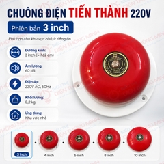 Chuông điện Tiến Thành 220V - 3 INCH
