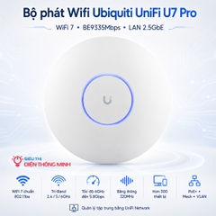 Bộ phát Wifi Ubiquiti UniFi U7 Pro (Wifi 7, BE9335Mbps, Lan 2.5GE)