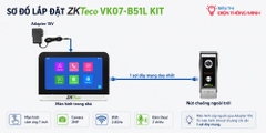 Bộ KIT chuông cửa màn hình ZKTeco VK07-B51L KIT