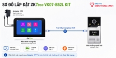 Bộ KIT chuông cửa màn hình ZKTeco VK07-B52L KIT