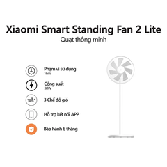 Quạt cây thông minh Xiaomi Mi Smart Standing Fan 2 lite