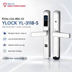 Khóa cửa điện tử YLOCK cửa nhôm cửa sắt YL-3118-S (màu bạc)