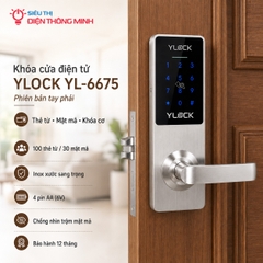 Khóa cửa điện tử YLOCK YL-6675 Thẻ từ, Mật mã, Khóa cơ