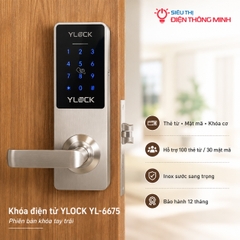 Khóa cửa điện tử YLOCK YL-6675 Thẻ từ, Mật mã, Khóa cơ