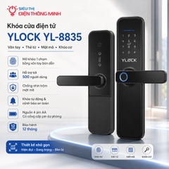 Khóa cửa điện tử YLOCK YL-8835 (Vân tay, Thẻ từ, Mật mã, Khóa cơ)