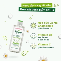 Nước tẩy trang Simple micellar 200ml