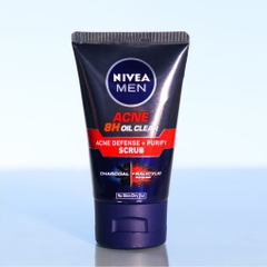 Sữa rửa mặt Nivea Men acne 8H oil clear bùn khoáng 100g