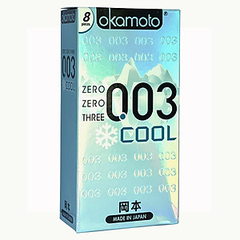 Bao cao su Okamoto Cool - Bóng láng siêu mỏng - 0.03 - 8s