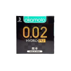 Bao cao su Okamoto HYDRO POLYURETHANE - Siêu mỏng, truyền nhiệt cực nhanh - 0.02 - 3s