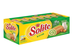 Bánh bông lan cuộn kem Solite vị lá dứa 18g