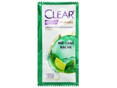 Dầu gội Clear mát lạnh bạc hà 6g/12gói/dây