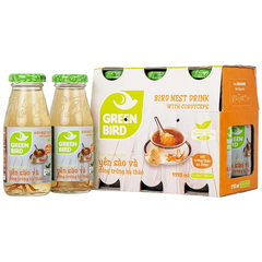 Yến sào và đông trùng hạ thảo Green Bird 185ml