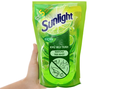 Nước rửa chén Sunlight Extra Matcha trà Nhật chai 750g