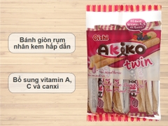 Akiko Snack Que Đôi Nhân Vị Kem Mixed Berries 7g