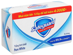 Xà bông cục Safeguard trắng tinh khiết 130g