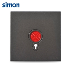  Bộ Công tắc khẩn cấp lắp đế chuẩn vuông màu Xám (Grey) Simon E6 725901-61