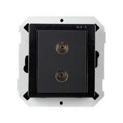 Module ổ cắm kết nối âm thanh đơn màu Đen Simon V8 80800Y1-26