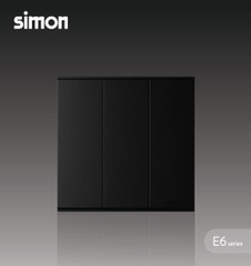 Simon E6 Bộ công tắc ba, một chiều (Đen), 721031-26