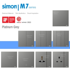 M7 AIR- Bộ đèn chân tường 3000K (Platinum Grey) Simon M7 66E732-6Q